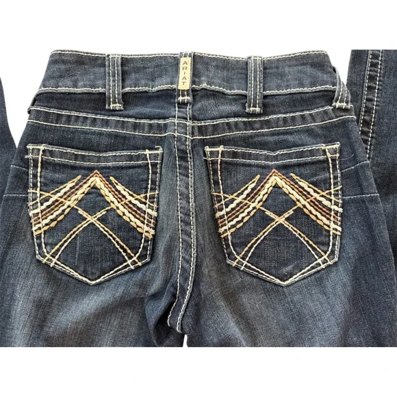 Ariat REAL Denim Lakeshore Bootcut Jeans Rosy Whipstitch Womens 25S 10018351 - Picture 3 of 12